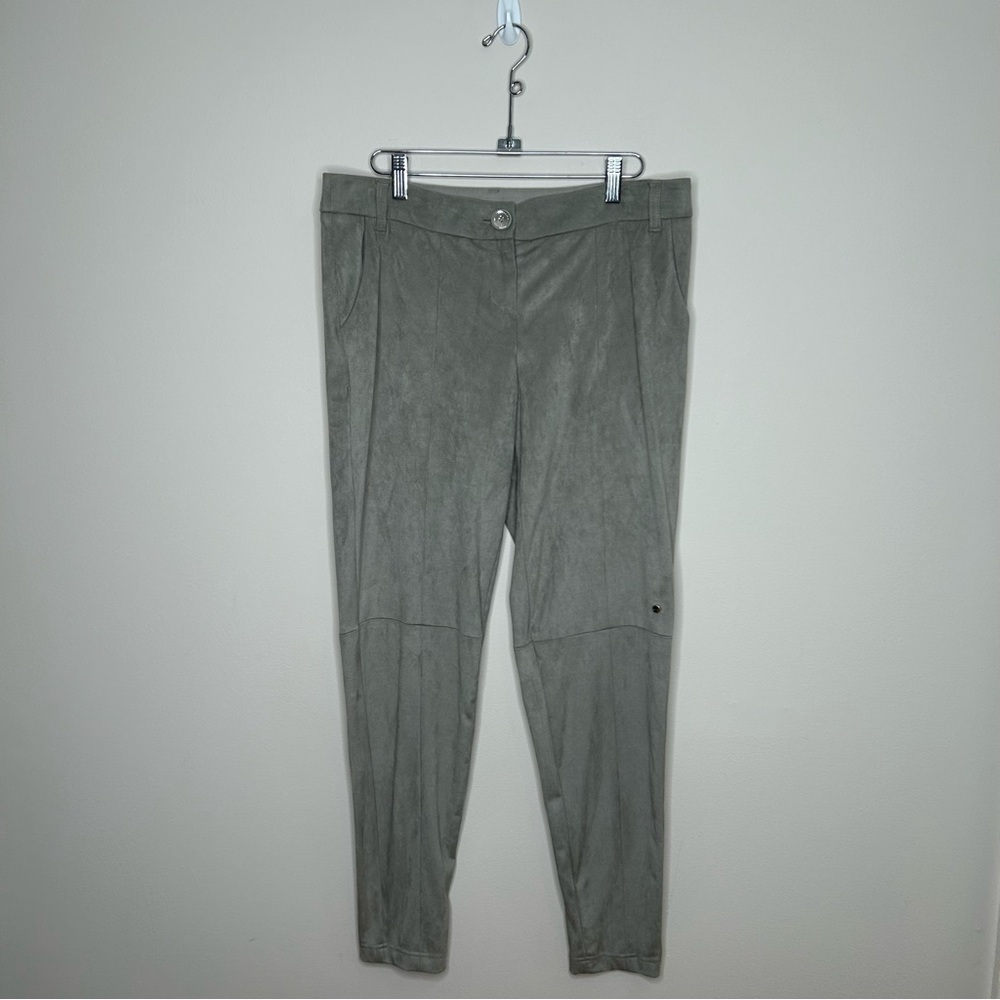 Brushed Faux Suede Slim Fit Trousers Sportalm Amesville Pant Grey Size 6
